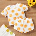 2-piece Baby / Toddler Fruit Print Tee and Shorts Set Orange