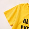 Fashionable Kid Boy Letter Decor & Colorblock Set Yellow