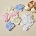 Baby / Toddler / Kid Solid Lace Flounced Breathable Socks White
