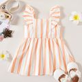 1pc Baby Girl Sleeveless Floral casual Dress Light Pink