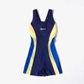 Color Block Tank One-piece Activewear Swimsuit for Toddlers / Kids Multi-color