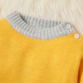 Baby / Toddler Solid Knitted Casual Sweater Yellow