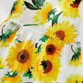 Baby / Toddler Girl Sunflower Print Bowknot Sleeveless Dress White image 4
