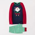 Family Matching Santa Print Striped Christmas Pajamas Sets (Flame Resistant) Multi-color