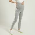 Maternity casual Color Block Print Regular type leggings Grey