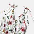 Floral Print Family Matching White Sets White