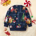 Baby / Toddler Christmas Santa Claus Elk Snowflake Pattern Pullover Navy