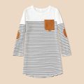 Stripe Series Family Matching Sets(Long Sleeve Dresses for Mommy and Girl） White