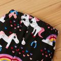 2-piece Baby / Toddler Girl Rainbow Print Top and Unicorn Pants Set Pink image 4
