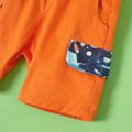 2-piece Baby / Toddler Trendy Print Ocean Shirt and Shorts Set Orange