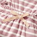 Stripe Print Ruffle Decor Sleeveless Baby Jumpsuit Rosy image 5