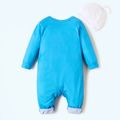 Smurfs 2-piece Baby Boy Big Graphic Baby Jumpsuit and Hat Blue