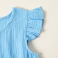 menina bonita criança vibração de manga sólida camisa / blusa Azul Claro image 4
