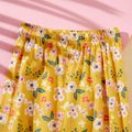 100% Cotton 3pcs Retro Floral Print Baby Pants Multi-color image 5