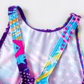 Colorful Stars Print One-piece Swimsuit for Kids Purple