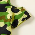 3pcs Kid Girl school Tunic Camouflage Dress Color block