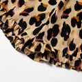 Leopard Ruffle Cuff Matching Shorts Rompers Khaki