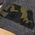 2-piece Baby / Toddler Boy Camouflage Hoodie and Colorblock Pants Set Dark Grey