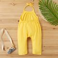 Baby / Toddler Girl Casual Solid Jumpsuits Yellow image 2