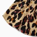 Leopard Print V Neck Matching Camisole Top Khaki