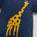 1 unidade Bebé Unissexo Girafa Infantil Macacão curto Azul Escuro