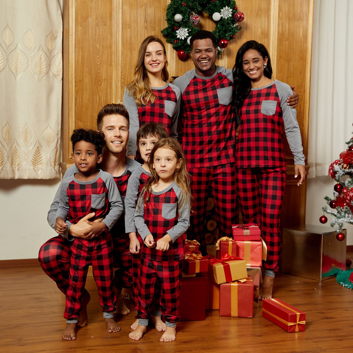 Pijamas Cuadros Rojo Traje Familia Sólo €8.36 Patpat ES Móviles