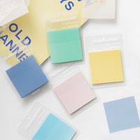 50 Sheets Transparent Sticky Notes Self-Adhesive Colorful Translucent Sticky Annotation Note Pads Office Student School Stationery Supplies