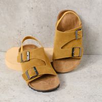 Toddler / Kid Dual Buckle Decor Footbed Sandal