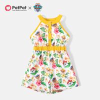 PAW Patrol Toddler Girl Floral Print Button Design Halter Romper