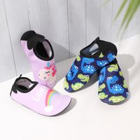 Toddler / Kid Rainbow Unicorn Letter Dinosaur Graphic Slip-on Water Shoes Aqua Socks