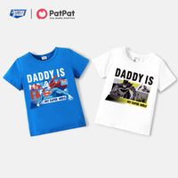 Justice League Toddler Boy/Girl Father's Day Letter Print Short-sleeve CottonTee