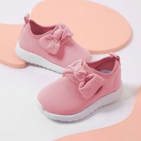Toddler / Kid Cute Bow Velcro Pink Sneakers