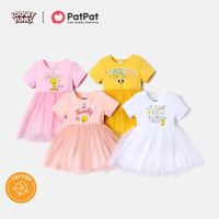 Looney Tunes Toddler Girl Tweety Cotton and Mesh Dress