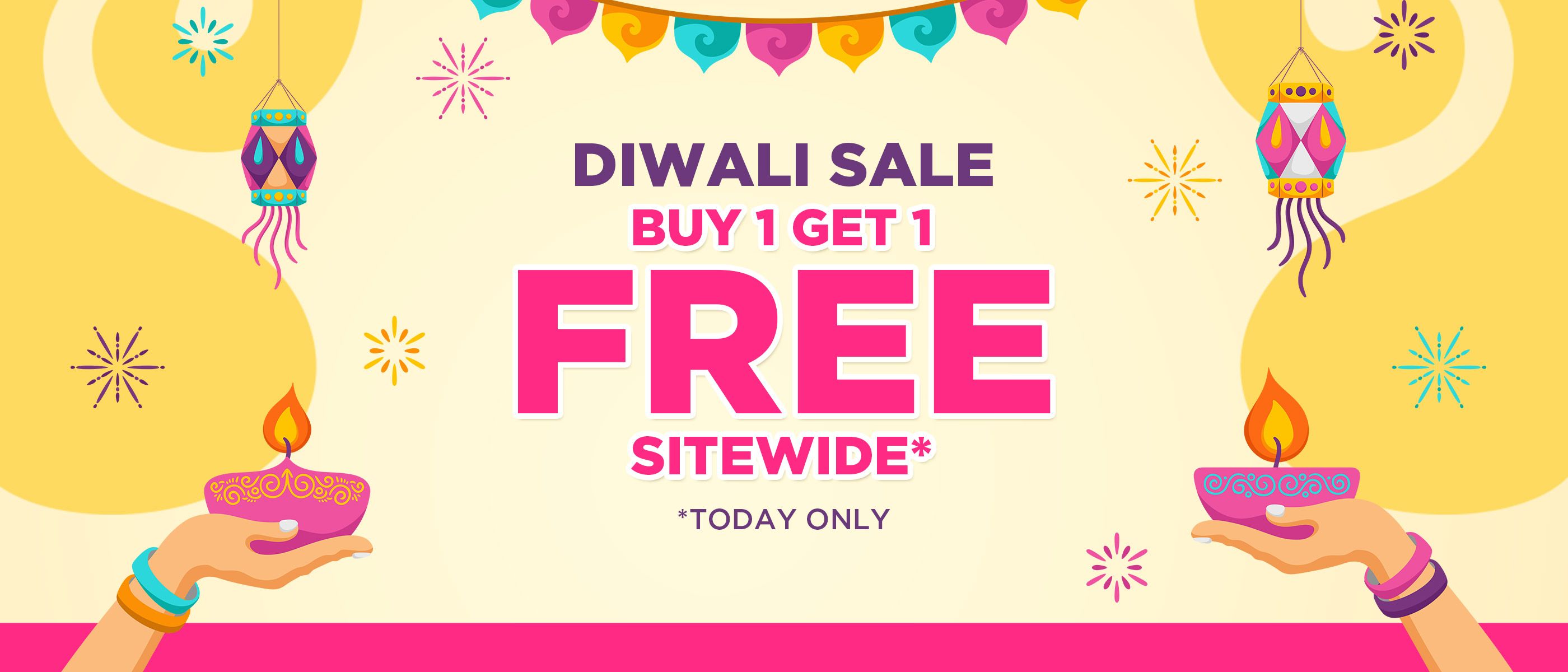 Buy 1 Get 1 Free Sitewide Diwali