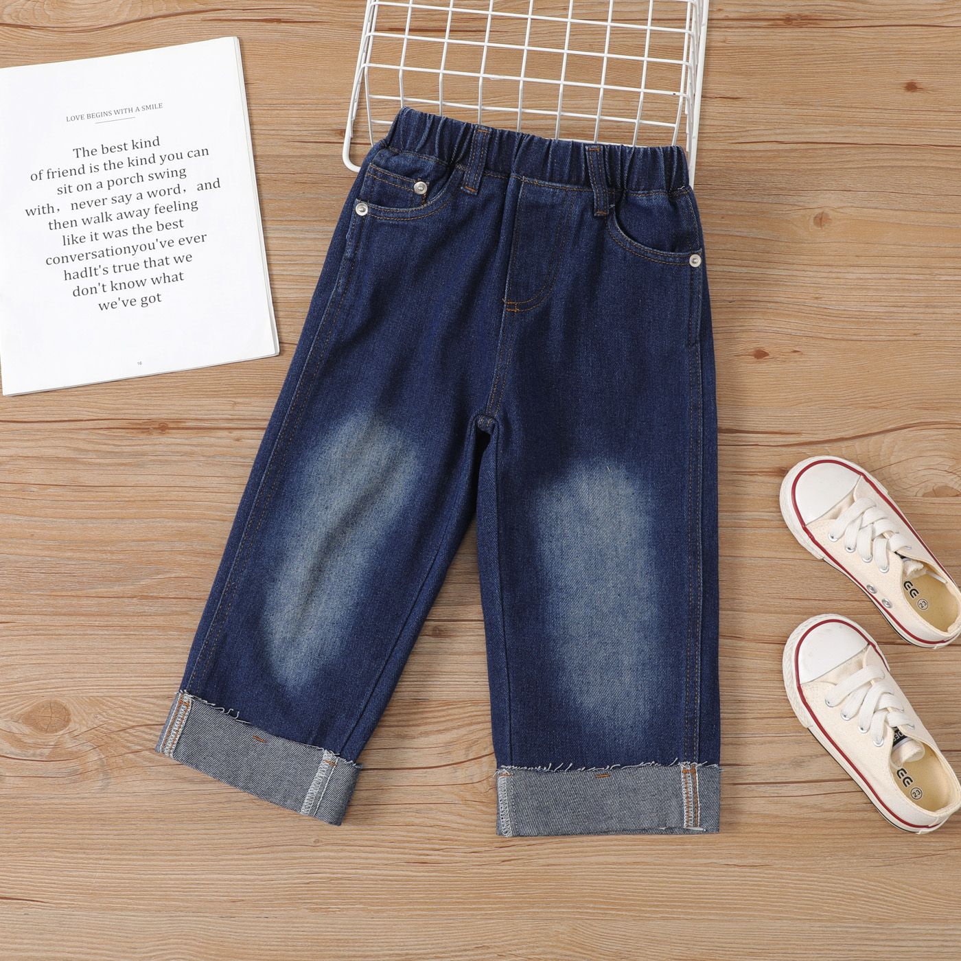 Kameel Manhattan idioom Toddler Boy/Girl Cuffed Hem Jeans Only € 15,99 PatPat DE Mobile