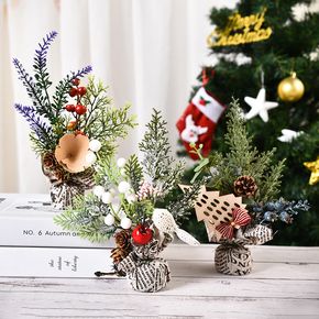 Christmas Ornaments Mini Christmas Tree Desktop Simulation Christmas Tree Xmas Decorats For Home 2021 New Year Gift