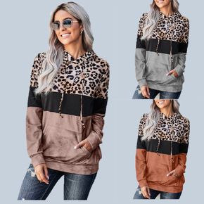 Hooded Leopard full print long sleeve normal Hooded