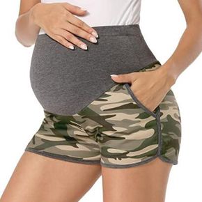 Maternity casual Camouflage full print Dark Grey Casual pants