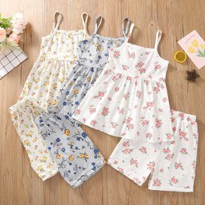 Toddler Girl Print Floral Camisole and Shorts Set