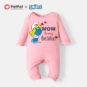 Smurfs Baby Girl Mommy's Bestie Sweetheart Cotton Jumpsuit