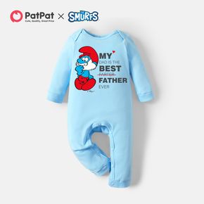 Smurfs Baby Boy/Girl 'Best Father' Cotton Jumpsuit