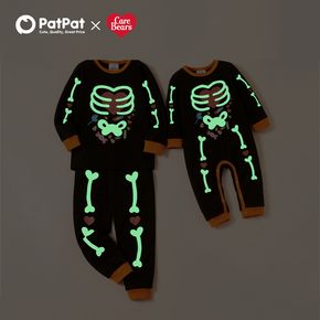 Care Bears Halloween Glow in the Dark Skeleton with Candy Sibling Set