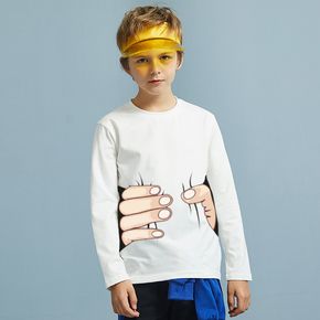 Kid Boy Finger Print (Multi Color Available) Casual Long-sleeve Top