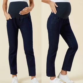 Solid Maternity Casual Straight Women Jeans