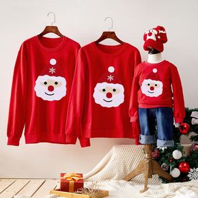 Christmas Santa Graphic Red Family Matching Sweatshirts