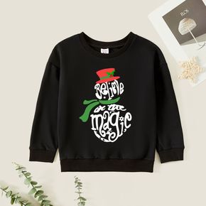 Kids Graphic Black Long-sleeve Pullover