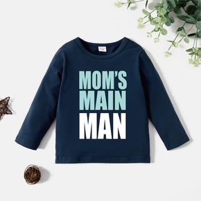 Toddler Boy Graphic Letter Print Long-sleeve Tee