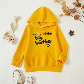 Toddler Boy Graphic Letter Print Long-sleeve Hooded Pullover