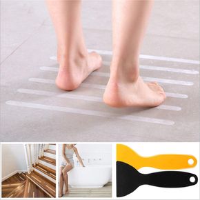 Clear Bathtub Non-Slip Stickers Anti Slip Safety Strips Shower Treads Stickers to Prevent Slippery Surfaces Clear PEVA Anti Skid Tape