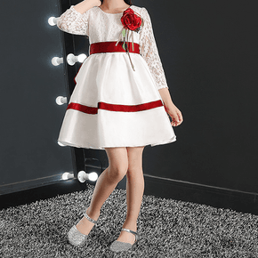 Kind Mädchen Party Blume Cheongsam / Kostüm / Partykleid